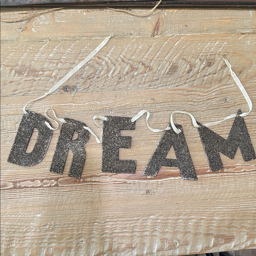 Glittery Black DREAM Banner